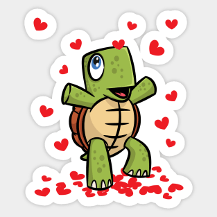 I Love Turtles Sticker